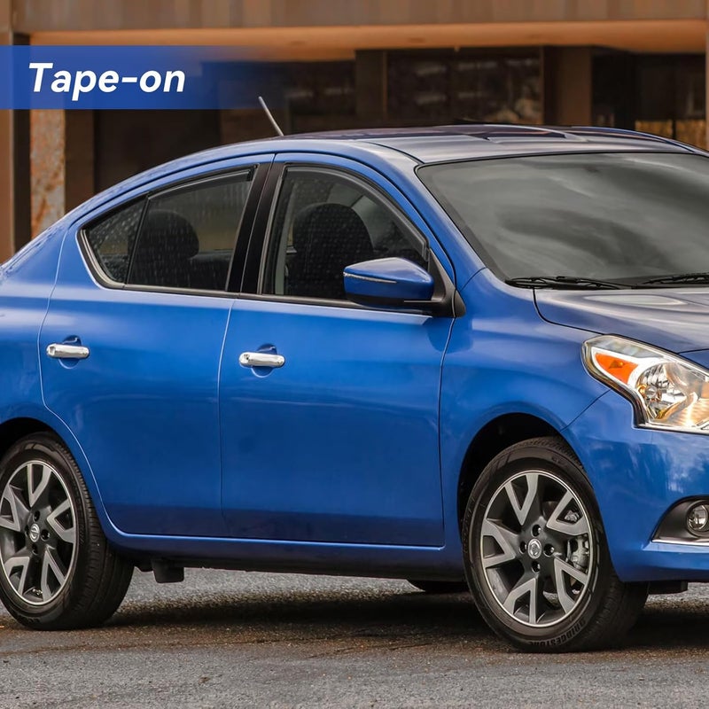 YQAUTEC Window Visors Rain Guards Shield for 2012-2019 Nissan Versa Sedan, Out-Channel Window Vent Wind Deflectors Visors Shades for 12-19 Nissan Versa - Image 3